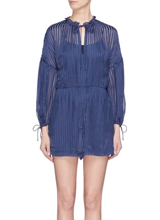 Main View - Click To Enlarge - ALICE & OLIVIA - 'Callan' stripe burnout rompers