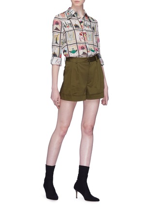 Figure View - Click To Enlarge - ALICE & OLIVIA - 'Conry' pleated shorts