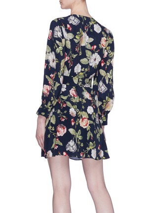 Back View - Click To Enlarge - ALICE & OLIVIA - 'Hannah' belted floral print wrap dress