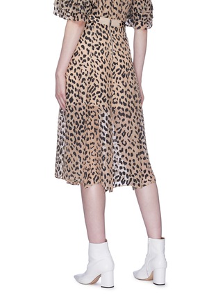 Back View - Click To Enlarge - ALICE & OLIVIA - 'Athena' leopard burnout silk chiffon maxi skirt