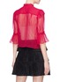Back View - Click To Enlarge - ALICE & OLIVIA - 'Odele' ruffle trumpet sleeve silk top