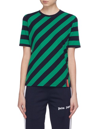 Main View - Click To Enlarge - KULE - 'The Modern' diagonal stripe T-shirt