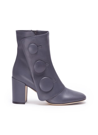 Main View - Click To Enlarge - RODO - Mock button flap leather ankle boots