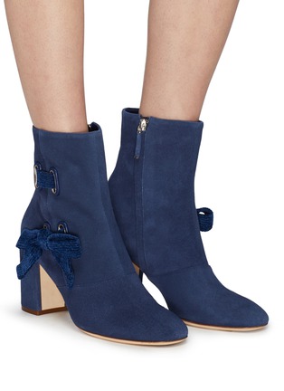 Figure View - Click To Enlarge - RODO - Ribbon suede ankle boots