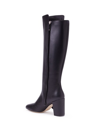 Detail View - Click To Enlarge - RODO - Mock button flap leather knee high boots