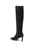 Detail View - Click To Enlarge - STUART WEITZMAN - 'Demi' stretch suede back leather knee high boots