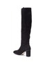 Detail View - Click To Enlarge - STUART WEITZMAN - 'Eloise' cylindrical heel suede knee high boots