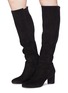 Figure View - Click To Enlarge - STUART WEITZMAN - 'Eloise' cylindrical heel suede knee high boots