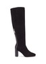 Main View - Click To Enlarge - STUART WEITZMAN - 'Boyd' leather panel stretch suede knee high boots