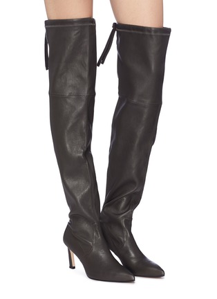 Figure View - Click To Enlarge - STUART WEITZMAN - 'Natalia' stretch leather thigh high boots