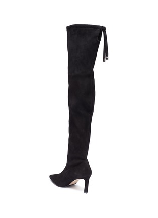 Detail View - Click To Enlarge - STUART WEITZMAN - 'Natalia' stretch suede thigh high boots