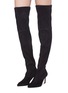 Figure View - Click To Enlarge - STUART WEITZMAN - 'Natalia' stretch suede thigh high boots