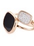 Detail View - Click To Enlarge - ROBERTO COIN - 'Black Jade' diamond 18k rose gold ring