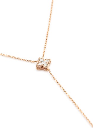 Detail View - Click To Enlarge - ROBERTO COIN - 'Princess Flower' diamond 18k rose gold necklace