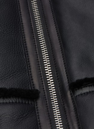  - ACNE STUDIOS - Zip cuff throatlatch oversized shearling coat
