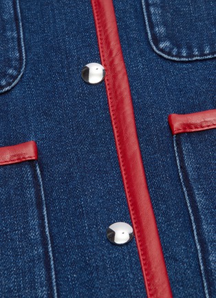  - ACNE STUDIOS - Leather trim patch pocket denim jacket