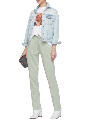 Figure View - Click To Enlarge - ACNE STUDIOS - Logo embroidered acid washed jogging pants