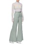 Figure View - Click To Enlarge - ACNE STUDIOS - Ruffle outseam satin flared pants