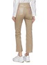 Back View - Click To Enlarge - ACNE STUDIOS - Twill panel patchwork leather pants