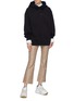 Figure View - Click To Enlarge - ACNE STUDIOS - Twill panel patchwork leather pants