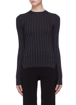Main View - Click To Enlarge - ACNE STUDIOS - 'Carina' side split rib knit sweater
