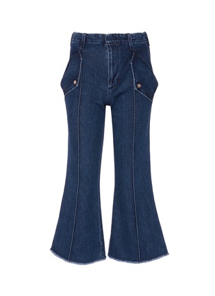 Main View - Click To Enlarge - ACNE STUDIOS - Frayed hem cropped flared jeans