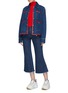 Figure View - Click To Enlarge - ACNE STUDIOS - Frayed hem cropped flared jeans