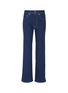 Main View - Click To Enlarge - ACNE STUDIOS - Check roll cuff contrast topstitching straight leg jeans