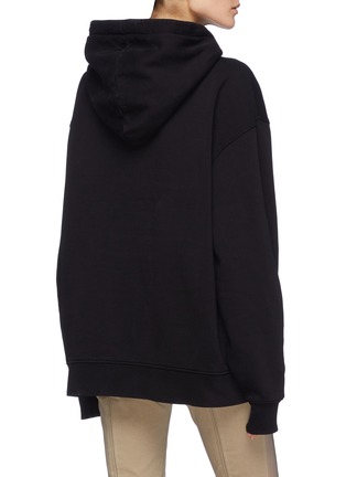 Back View - Click To Enlarge - ACNE STUDIOS - 'Yala' logo jacquard trim oversized hoodie