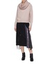 Figure View - Click To Enlarge - ACNE STUDIOS - Brushed foldover off-shoulder sweater