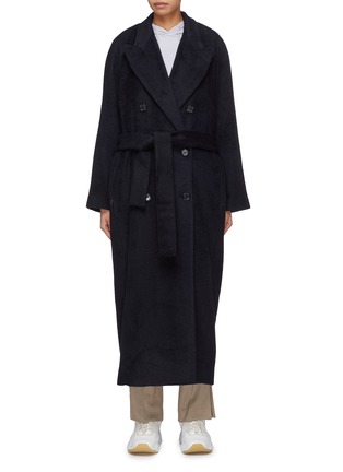 Main View - Click To Enlarge - ACNE STUDIOS - Belted double breasted mohair blend coat