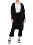 Figure View - Click To Enlarge - ACNE STUDIOS - Ribbed sleeve brushed open cardigan