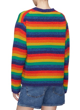 Back View - Click To Enlarge - ACNE STUDIOS - 'Samara' stripe wool rib knit sweater