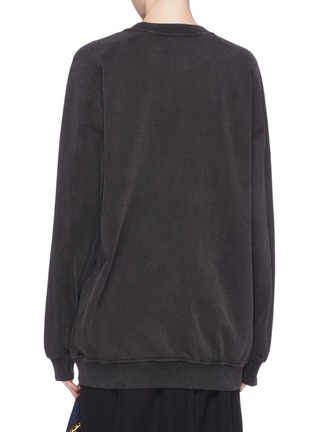 Back View - Click To Enlarge - ACNE STUDIOS - Logo embroidered oversized sweatshirt