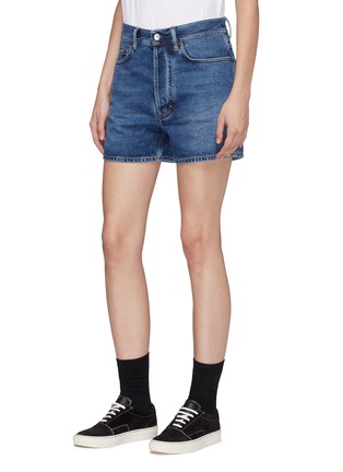 Front View - Click To Enlarge - ACNE STUDIOS - Washed denim shorts