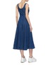 Back View - Click To Enlarge - ACNE STUDIOS - Scoop neck button front sleeveless denim dress