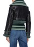 Back View - Click To Enlarge - ACNE STUDIOS - Detachable rib knit hem lambskin shearling jacket