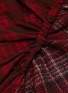  - ACNE STUDIOS - Ruched front tartan plaid tweed crepe patchwork dress