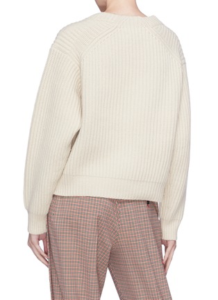 Back View - Click To Enlarge - ACNE STUDIOS - Wool rib knit sweater