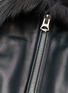  - ACNE STUDIOS - Lamb fur collar leather jacket