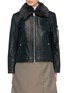 Main View - Click To Enlarge - ACNE STUDIOS - Lamb fur collar leather jacket
