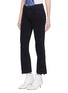 Front View - Click To Enlarge - J BRAND - 'Selena' lace trim cuff cropped boot cut jeans