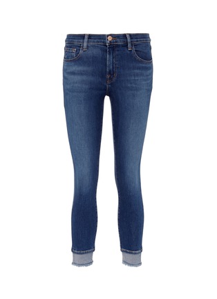 Main View - Click To Enlarge - J BRAND - '835' layered cuff cropped slim fit jeans