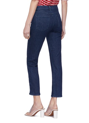 Back View - Click To Enlarge - J BRAND - 'Ruby' pleated cuff cropped cigarette jeans