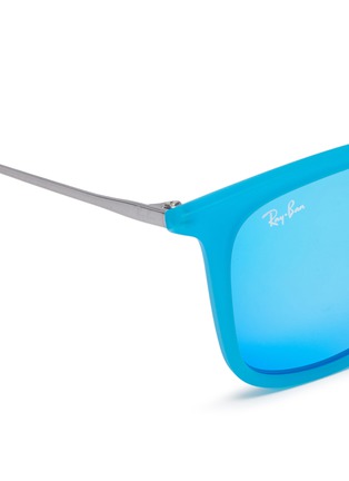 Detail View - Click To Enlarge - RAY-BAN - 'RJ9063' rubberised front metal square junior sunglasses