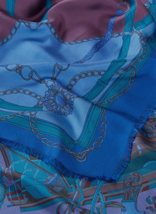Detail View - Click To Enlarge - FRANCO FERRARI - Nautical print silk twill scarf