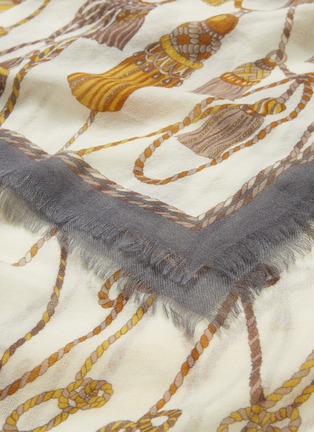 Detail View - Click To Enlarge - FRANCO FERRARI - 'Storkevole' tassel print cashmere scarf