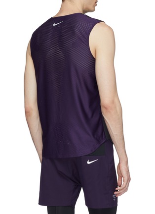 Back View - Click To Enlarge - NIKELAB - x UNDERCOVER 'Gyakusou' graphic print colourblock Dri-FIT performance tank top