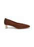 Main View - Click To Enlarge - LOQ - 'Frieda' wooden heel suede pumps
