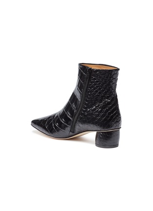 Detail View - Click To Enlarge - LOQ - 'Matea' croc embossed spazzalato leather ankle boots